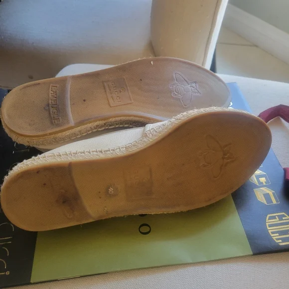 Authentic Gucci Women's Beige Espadrilles with Log, Size 40 EU - Picture 5 of 5